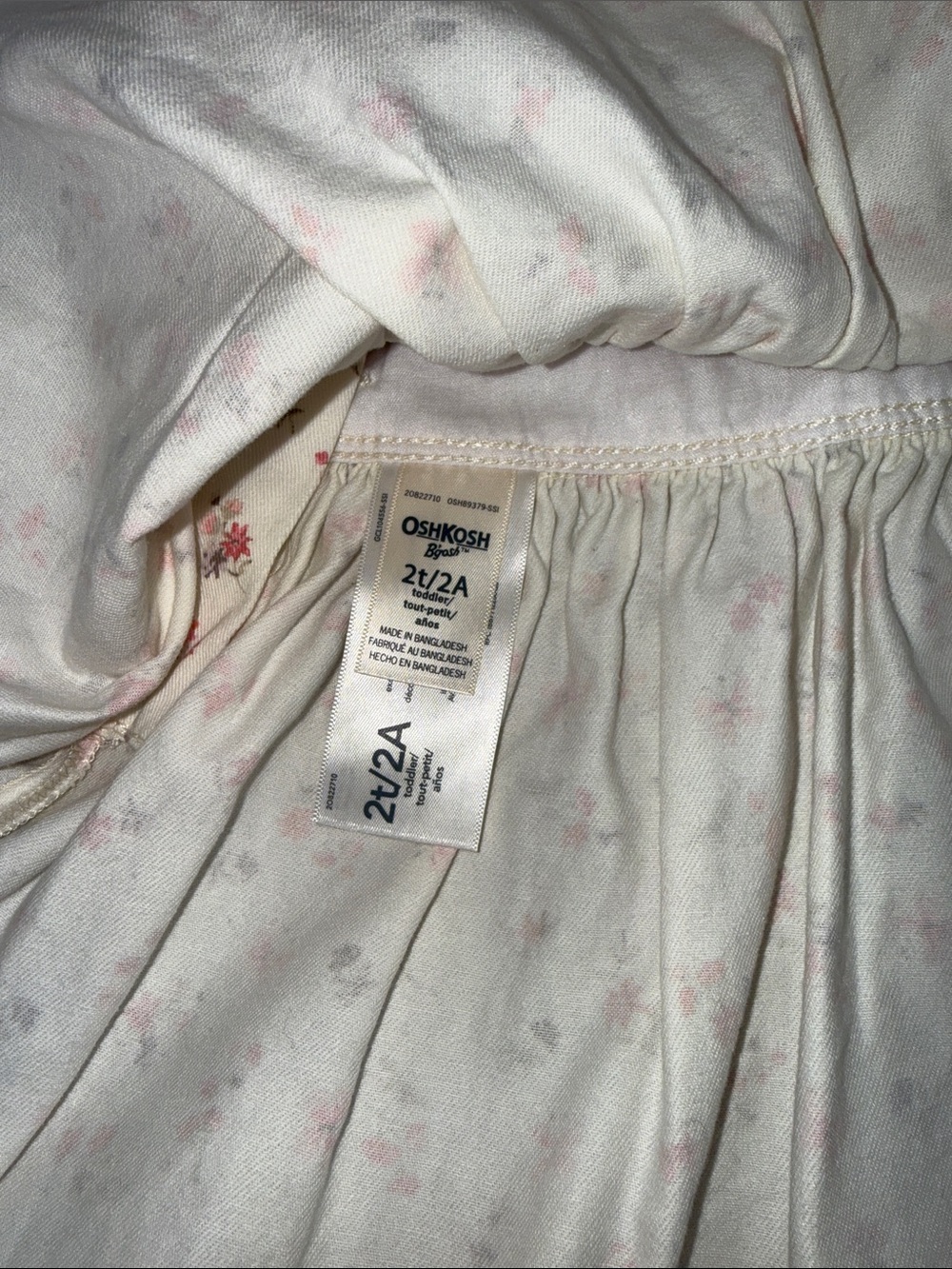 OshKosh B'gosh Cream Dress with Pink Floral Print - Picture 12 of 13